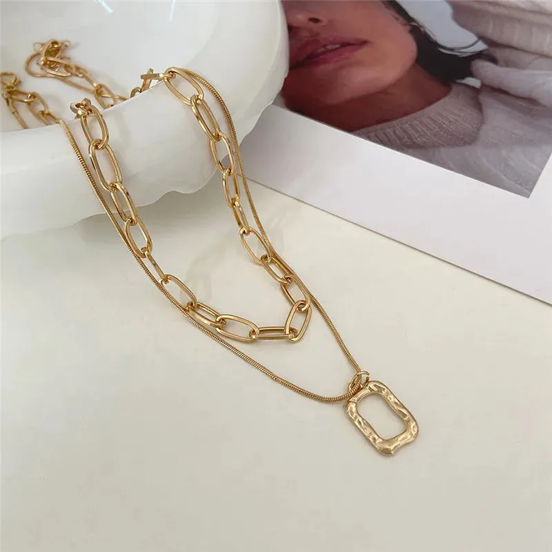 Simple Hip Hop Butterfly Tassel Choker Necklace For Women Teens Girls Punk Link Chain Necklace Party Daily Fashion Jewelry