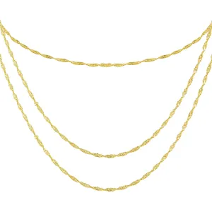 Singapore Chain Necklace Combo Set