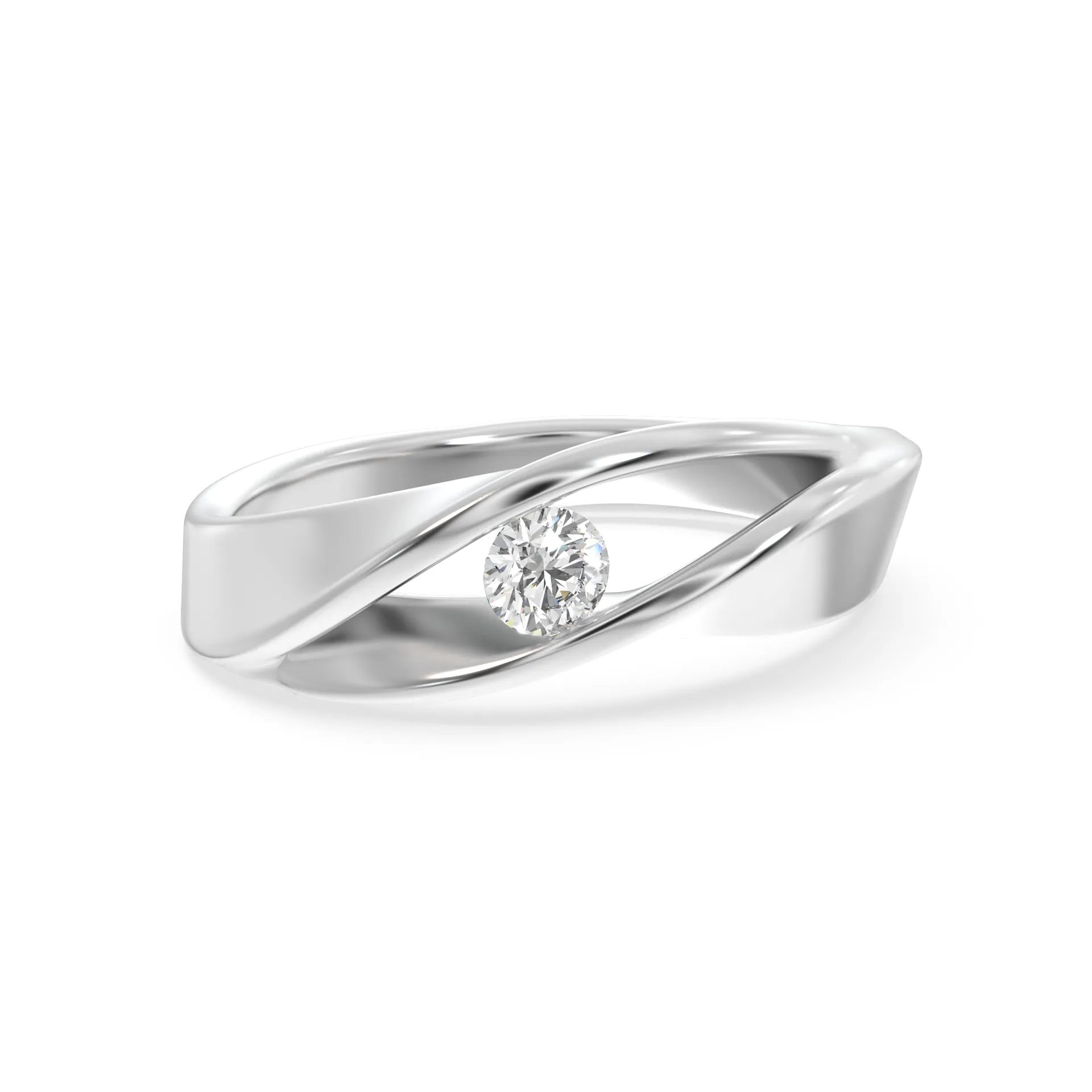 Sleek Diamond Signet -  Women's Ring