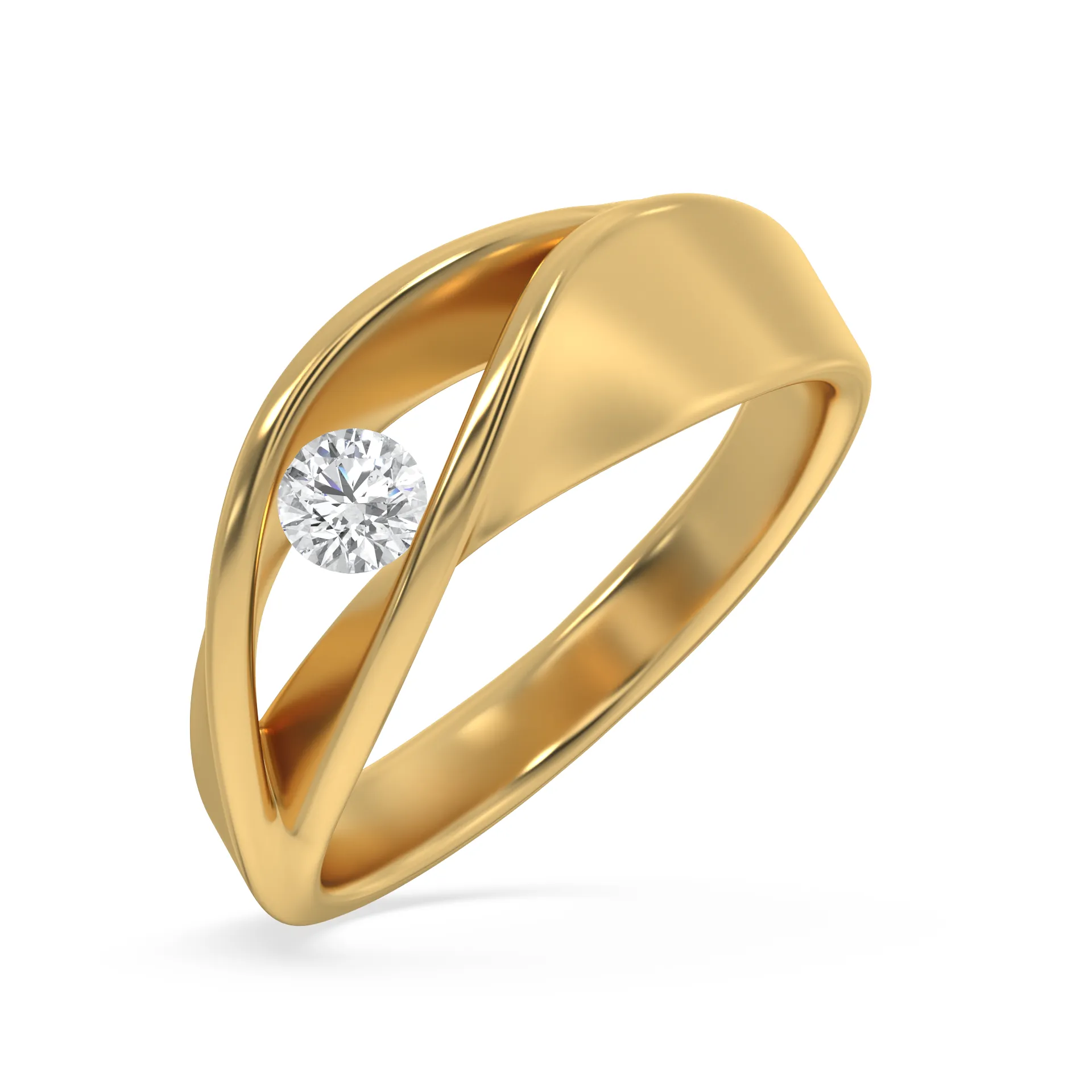Sleek Diamond Signet -  Women's Ring
