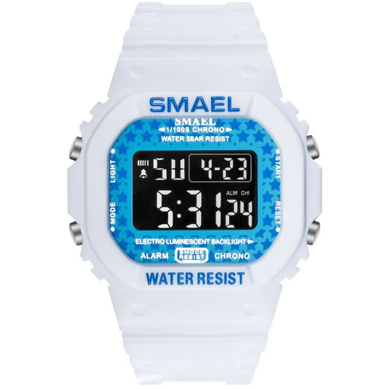 SMAEL Digital Watch Men Sports Watches LED Military Army Camouflage Wrist Watch For Boy Waterproof Top Brand Student Stopwatch