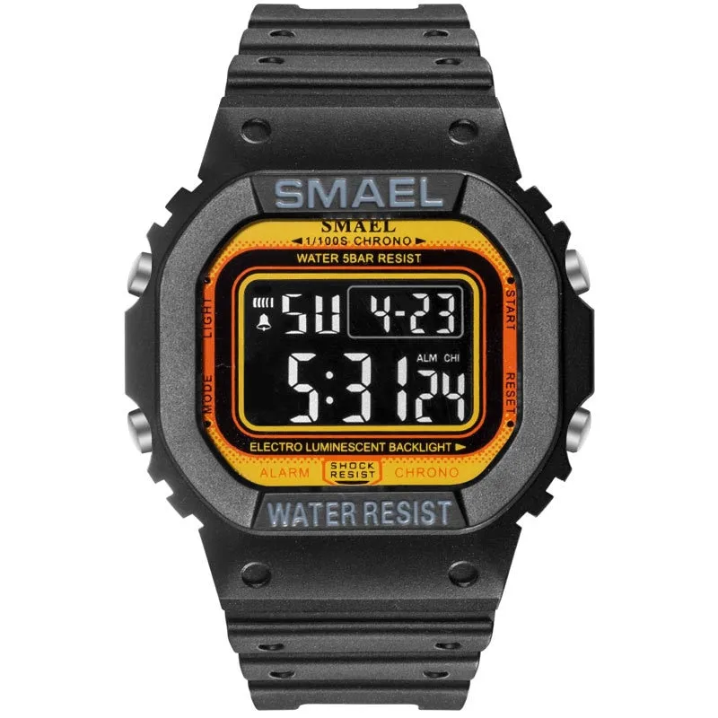 SMAEL Digital Watch Men Sports Watches LED Military Army Camouflage Wrist Watch For Boy Waterproof Top Brand Student Stopwatch