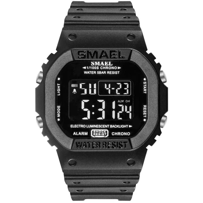 SMAEL Digital Watch Men Sports Watches LED Military Army Camouflage Wrist Watch For Boy Waterproof Top Brand Student Stopwatch