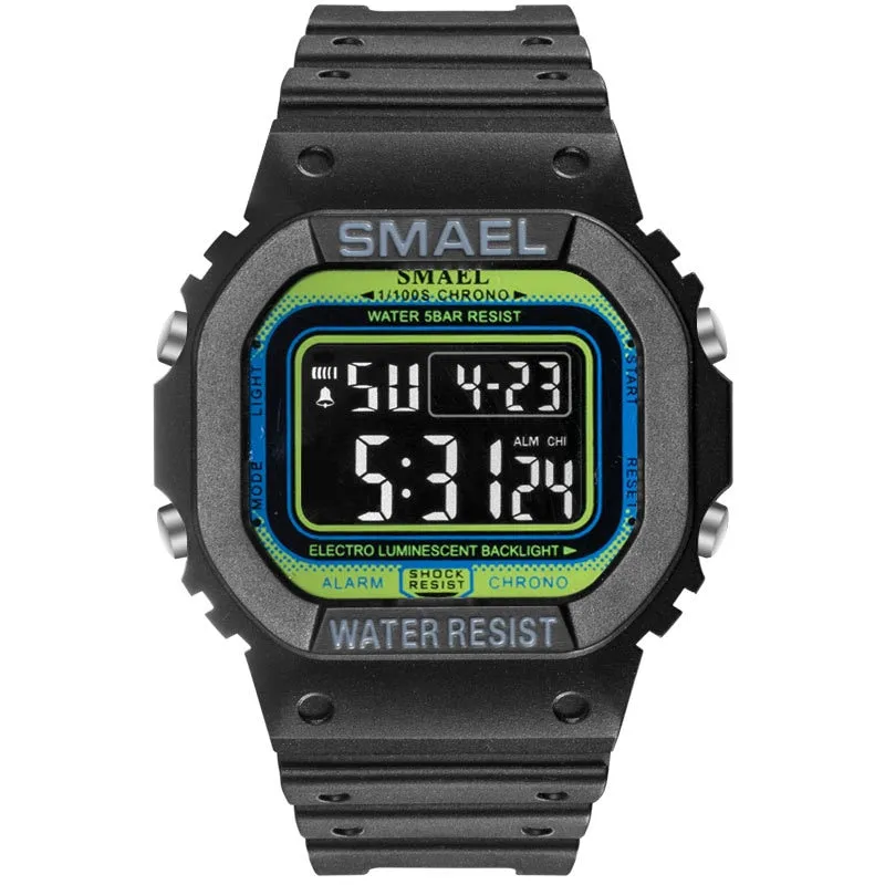 SMAEL Digital Watch Men Sports Watches LED Military Army Camouflage Wrist Watch For Boy Waterproof Top Brand Student Stopwatch
