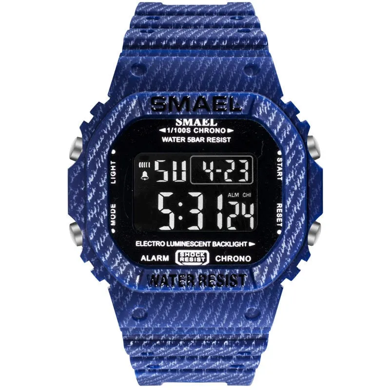 SMAEL Digital Watch Men Sports Watches LED Military Army Camouflage Wrist Watch For Boy Waterproof Top Brand Student Stopwatch