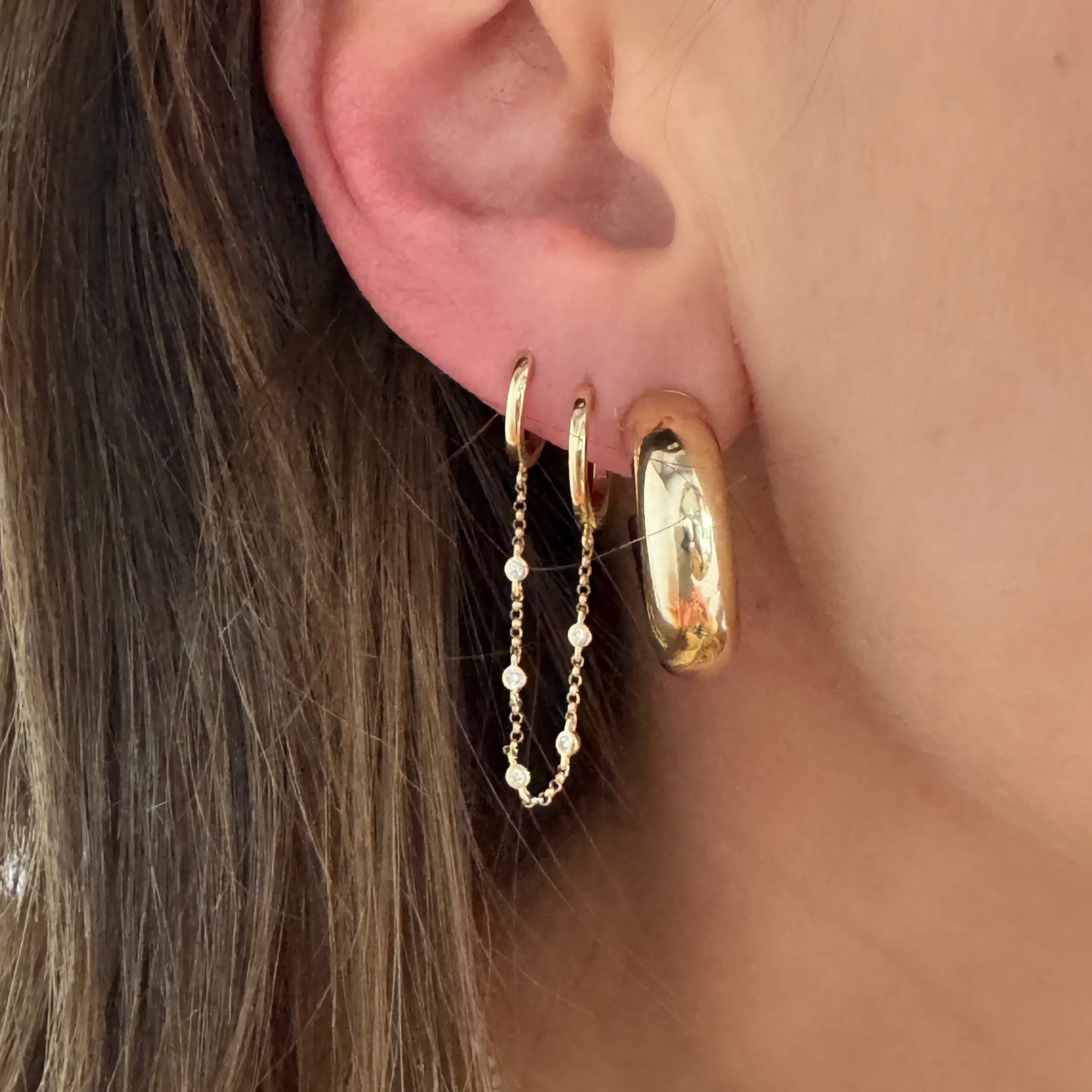 Small Chunky Gold Hoop