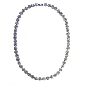 Small Circle Pave Necklace
