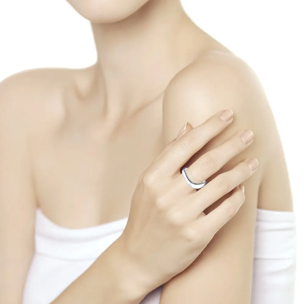 SOKOLOV - Basic Wave Band Ring, Silver