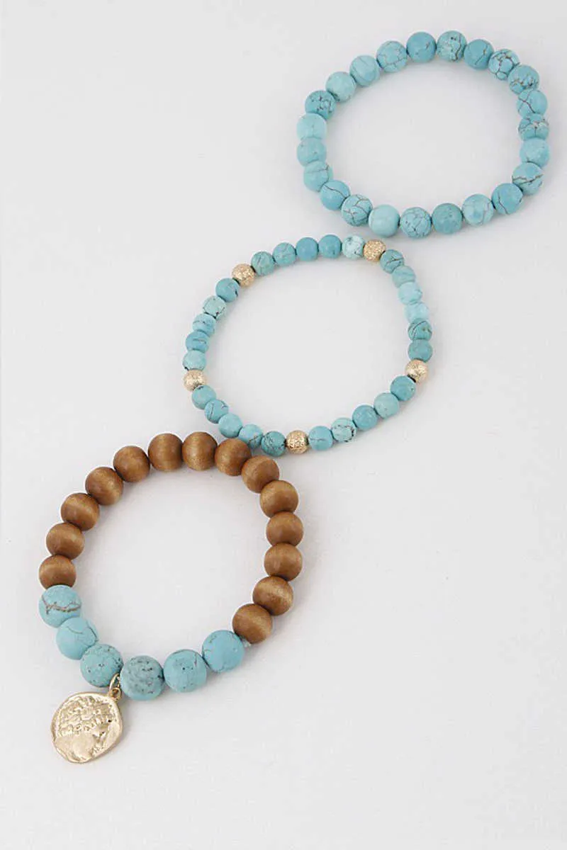 Southwest Soul - Beaded Bracelet in Turquoise