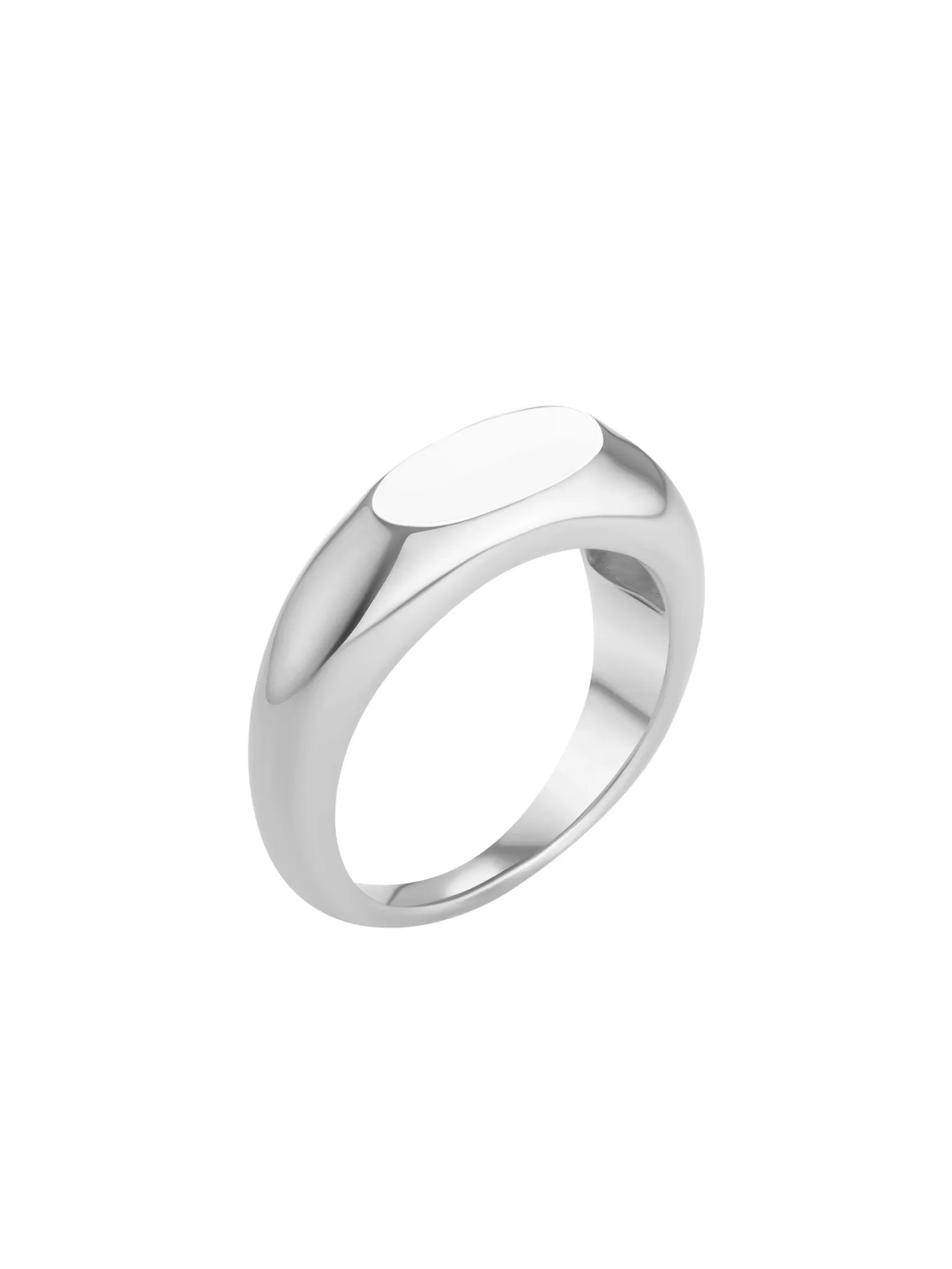 Stackable Enamel Ring - Silver