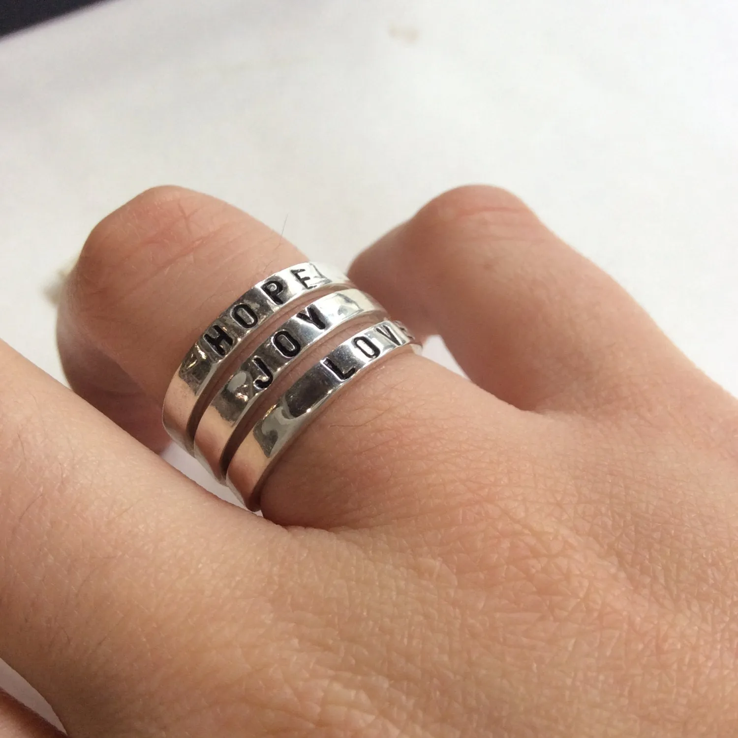 Stackable Name Ring - In the Heart.