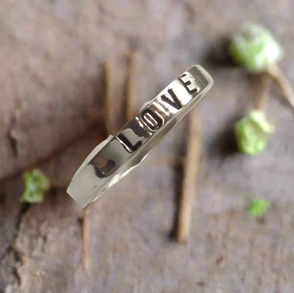 Stackable Name Ring - In the Heart.