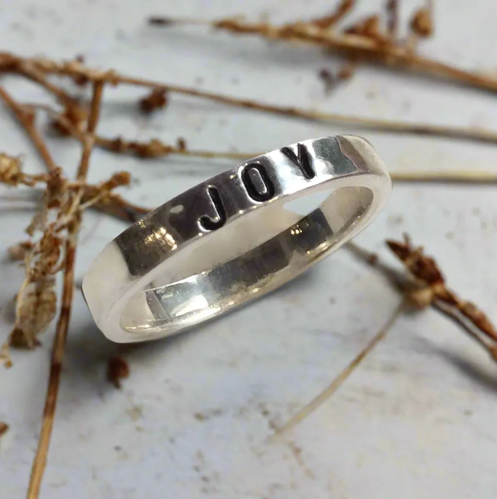 Stackable Name Ring - In the Heart.