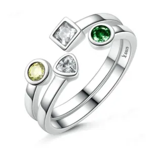 Stackable Rings Cubic Zirconia Stones