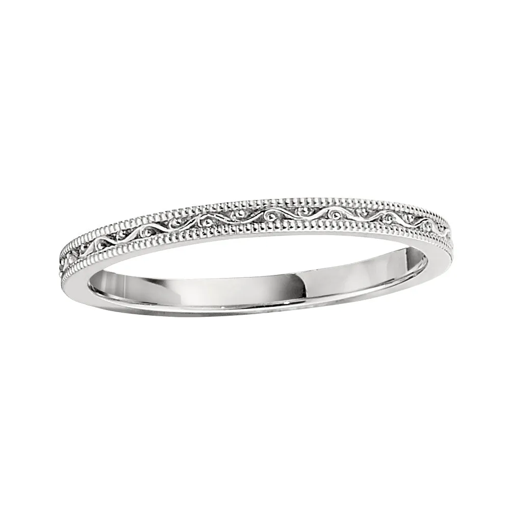 Stackable Vintage Yellow Gold Wedding Band