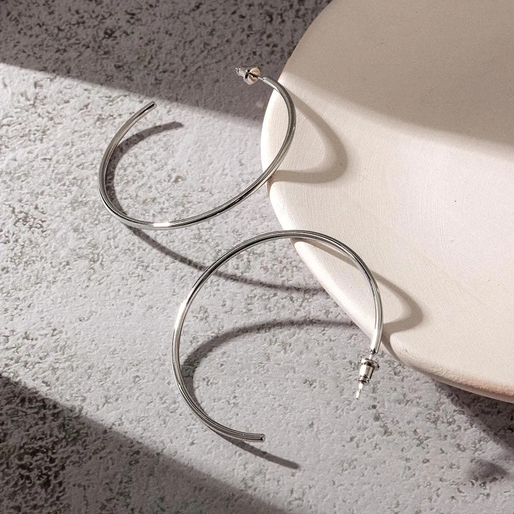 Stainless Steel Hoop Earrings - Rust-Resistant and Versatile Jewelry for Everyday or Special Occasions