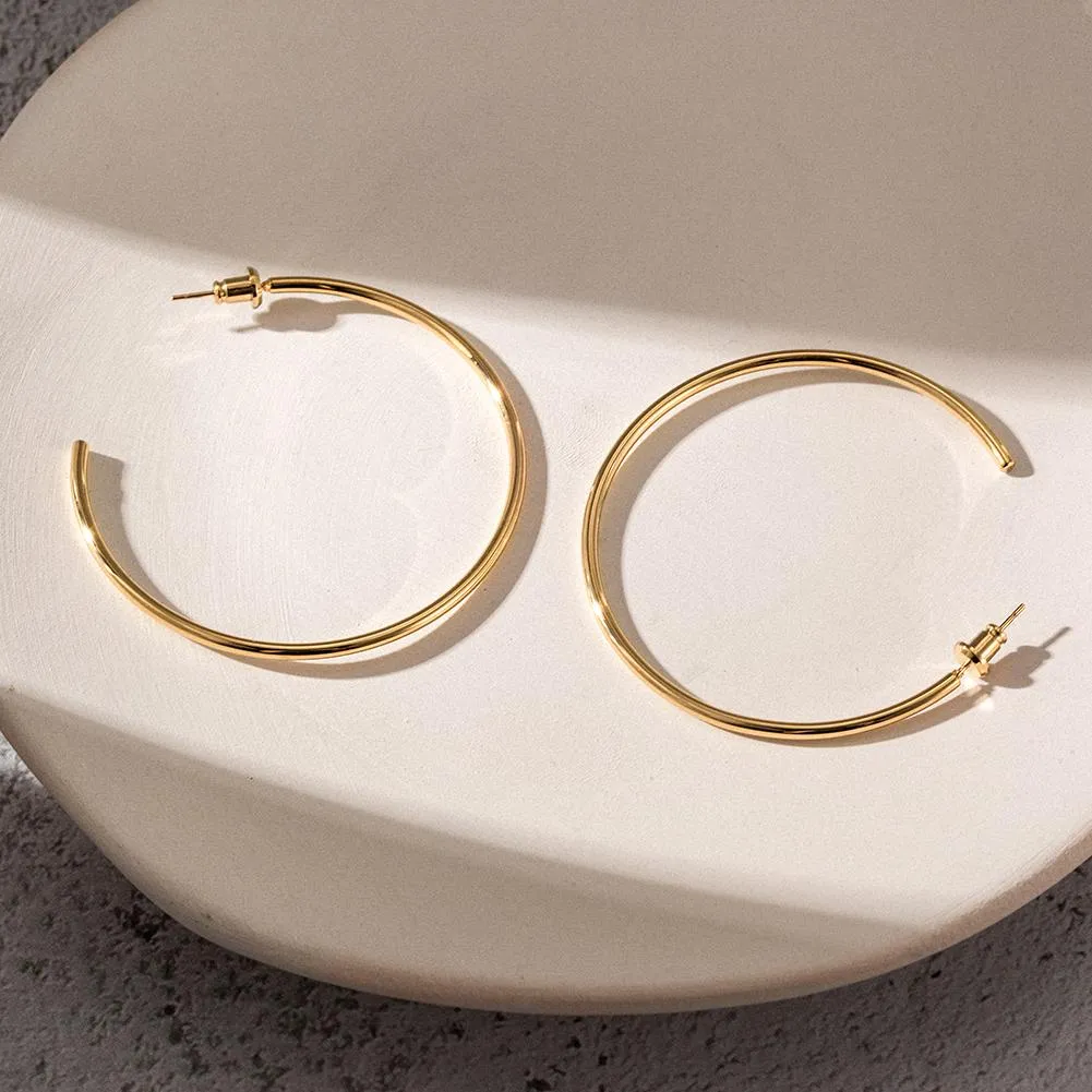 Stainless Steel Hoop Earrings - Rust-Resistant and Versatile Jewelry for Everyday or Special Occasions