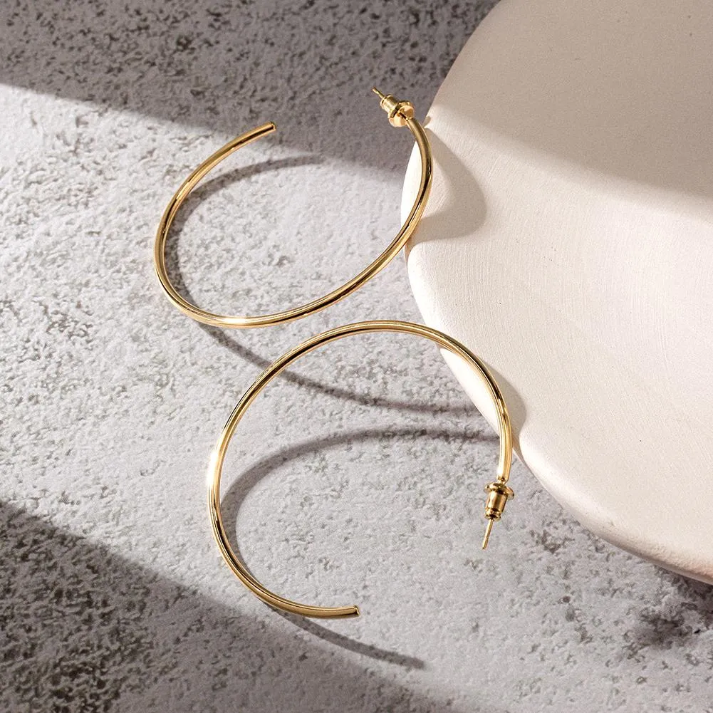 Stainless Steel Hoop Earrings - Rust-Resistant and Versatile Jewelry for Everyday or Special Occasions