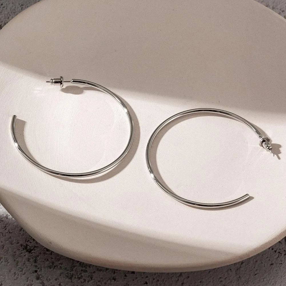 Stainless Steel Hoop Earrings - Rust-Resistant and Versatile Jewelry for Everyday or Special Occasions