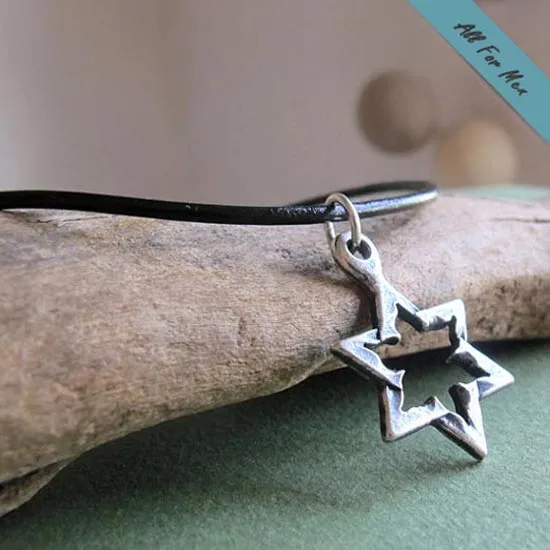 Star Of David Jewish Necklace for Men