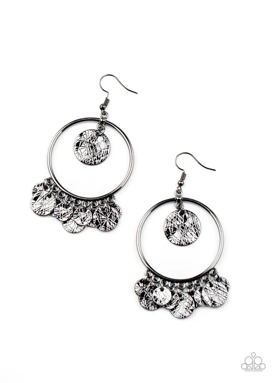 Start from Scratch Black Paparazzi Earrings