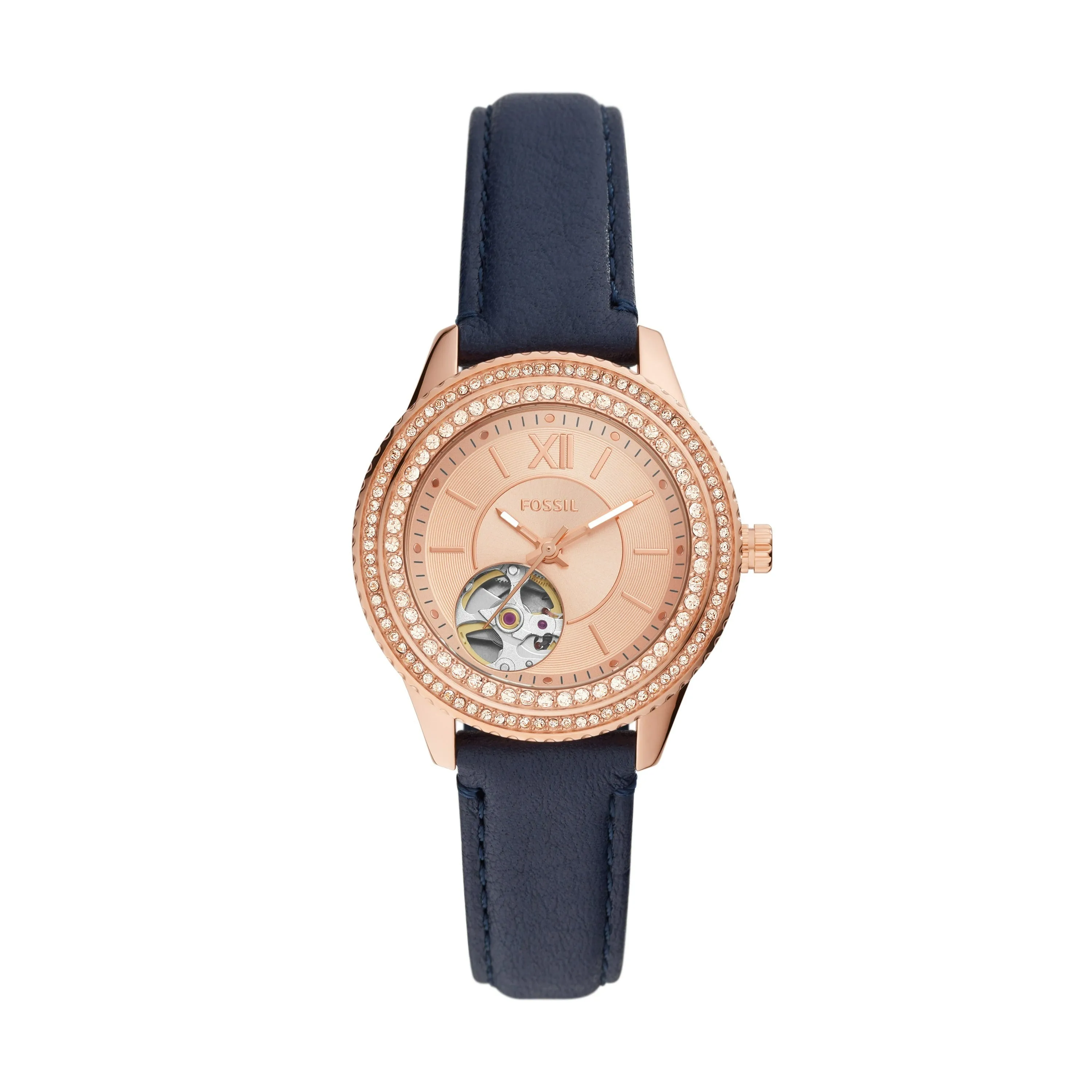 Stella Automatic Navy Eco Leather Watch