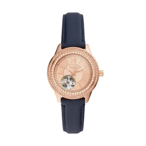 Stella Automatic Navy Eco Leather Watch