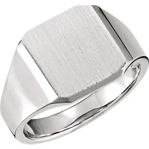 Sterling Silver 14 mm Octagon Signet Ring