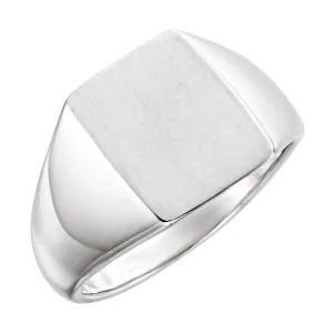 Sterling Silver 15x12mm Signet Ring, Size 11