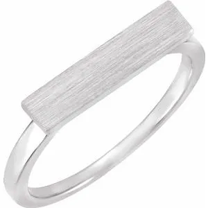 Sterling Silver 16x4 mm Rectangle Signet Ring