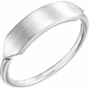 Sterling Silver 20x5 mm Geometric Signet Ring
