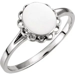 Sterling Silver 8x6.7 mm Oval Signet Ring