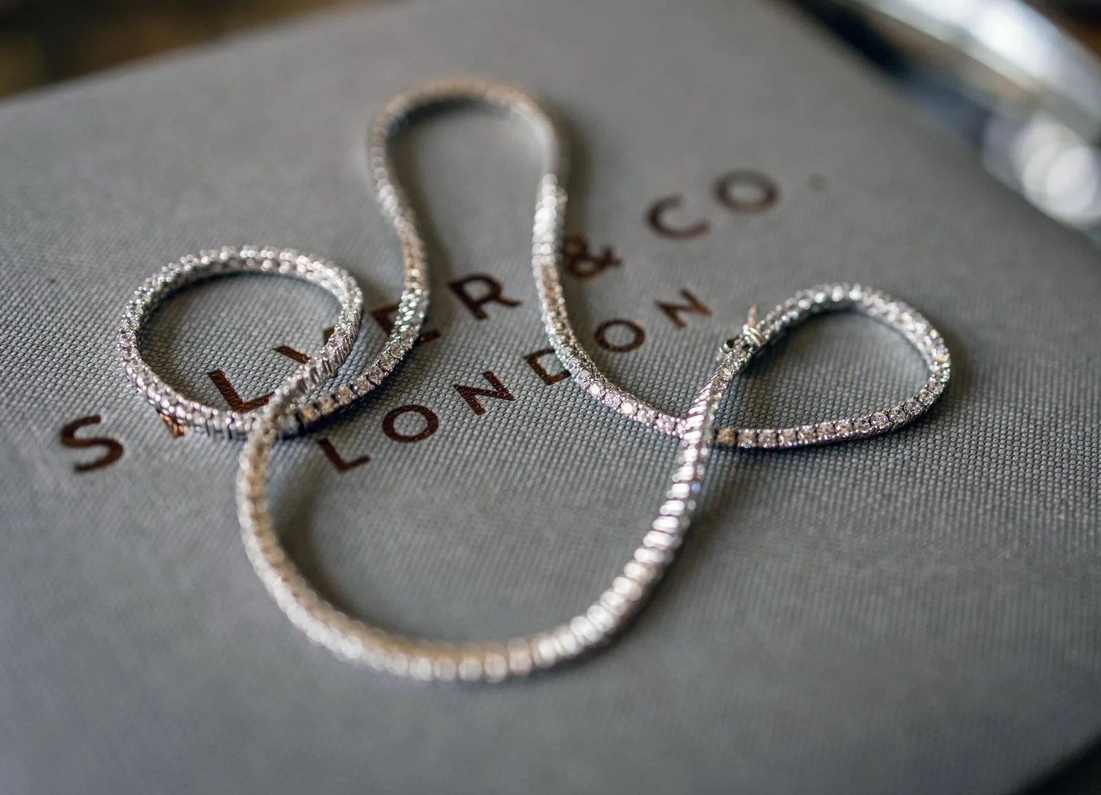 Sterling Silver & Round Cubic Zirconia Choker Necklet Necklace