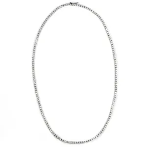 Sterling Silver & Round Cubic Zirconia Choker Necklet Necklace