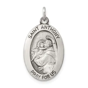 Sterling Silver Antiqued Saint Anthony Medal