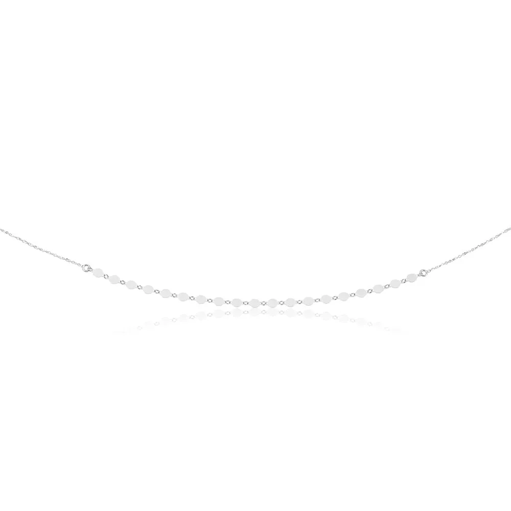 Sterling Silver Fancy Mini Discs Necklace 45cm