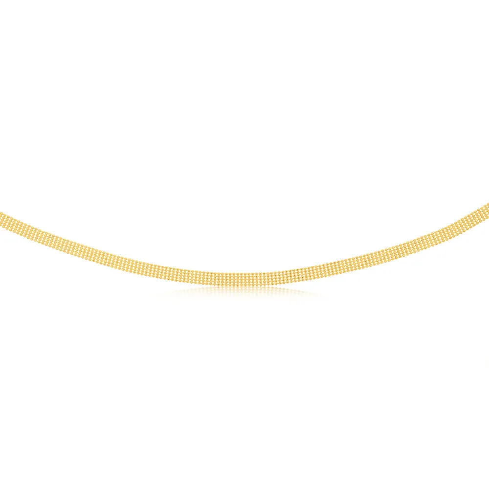 Sterling Silver Gold Plated Fancy 40cm Choker Chain