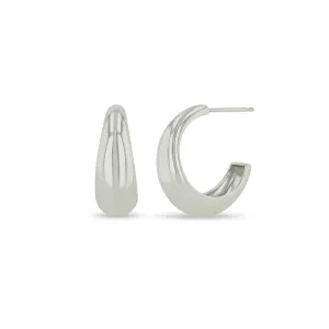 Sterling Silver Medium Aura Hoops