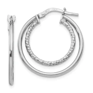 Sterling Silver Polished D.C Hoop Earrings