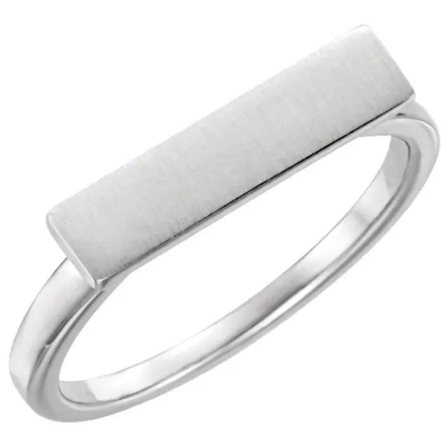 Sterling Silver Signet Ring, Size 7