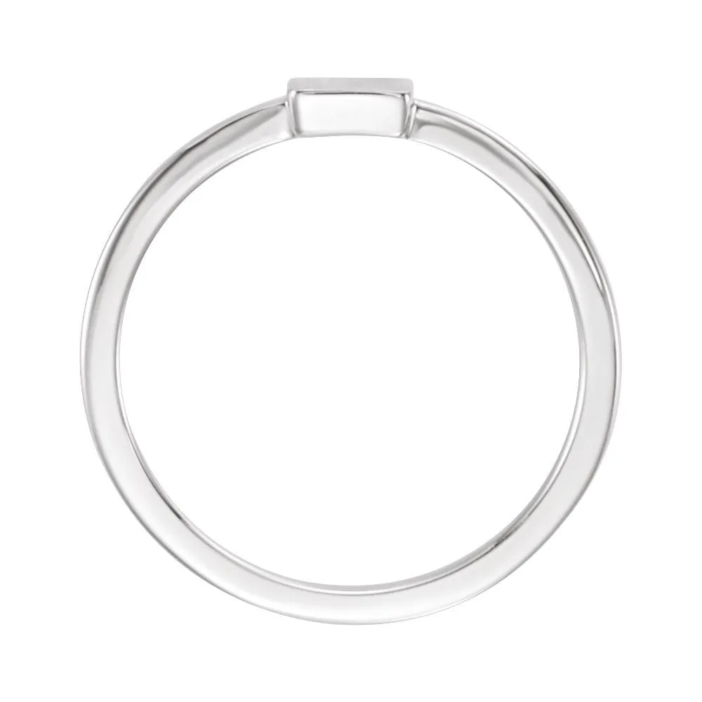 Sterling Silver Signet Ring, Size 7