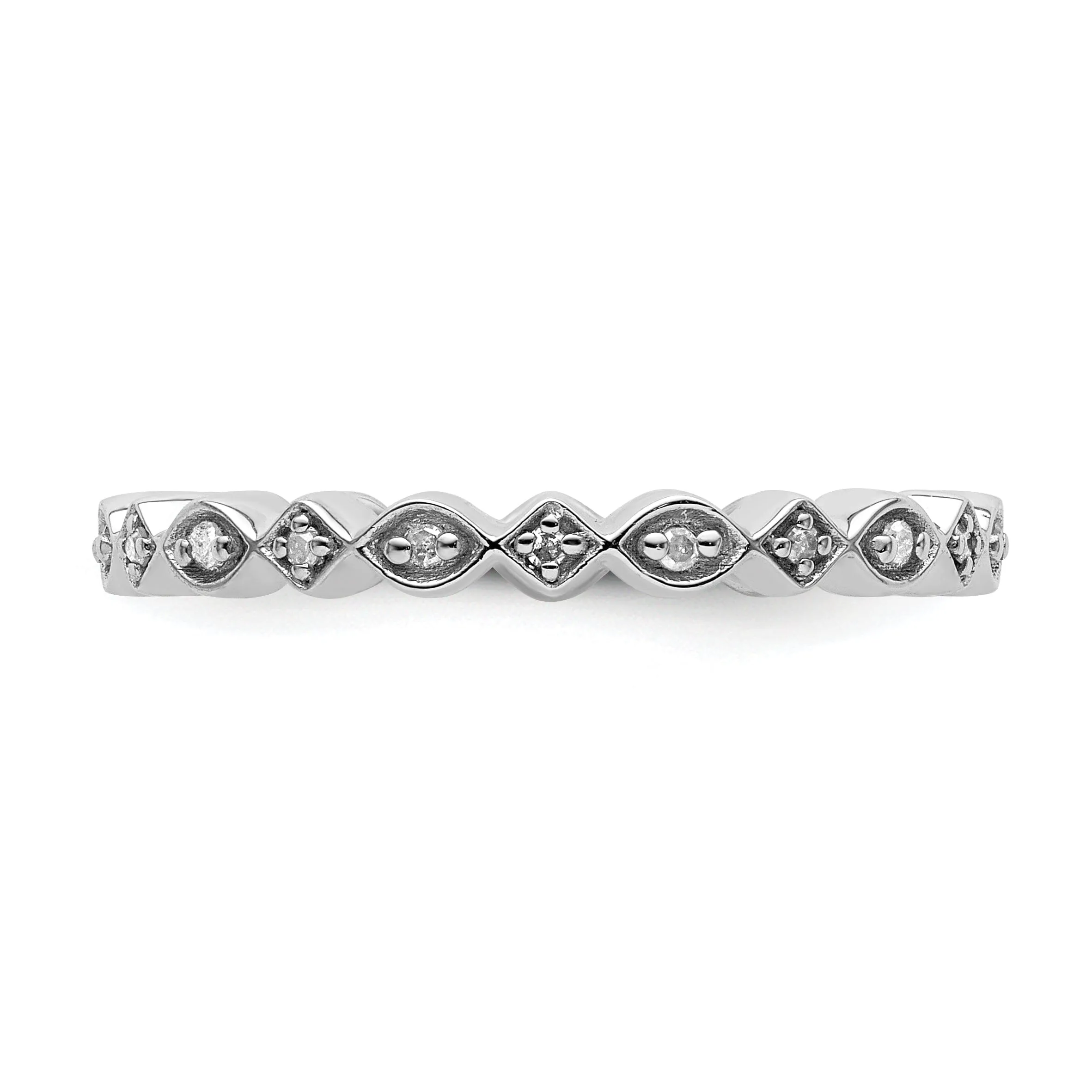 Sterling Silver Stackable Expressions Diamond Ring