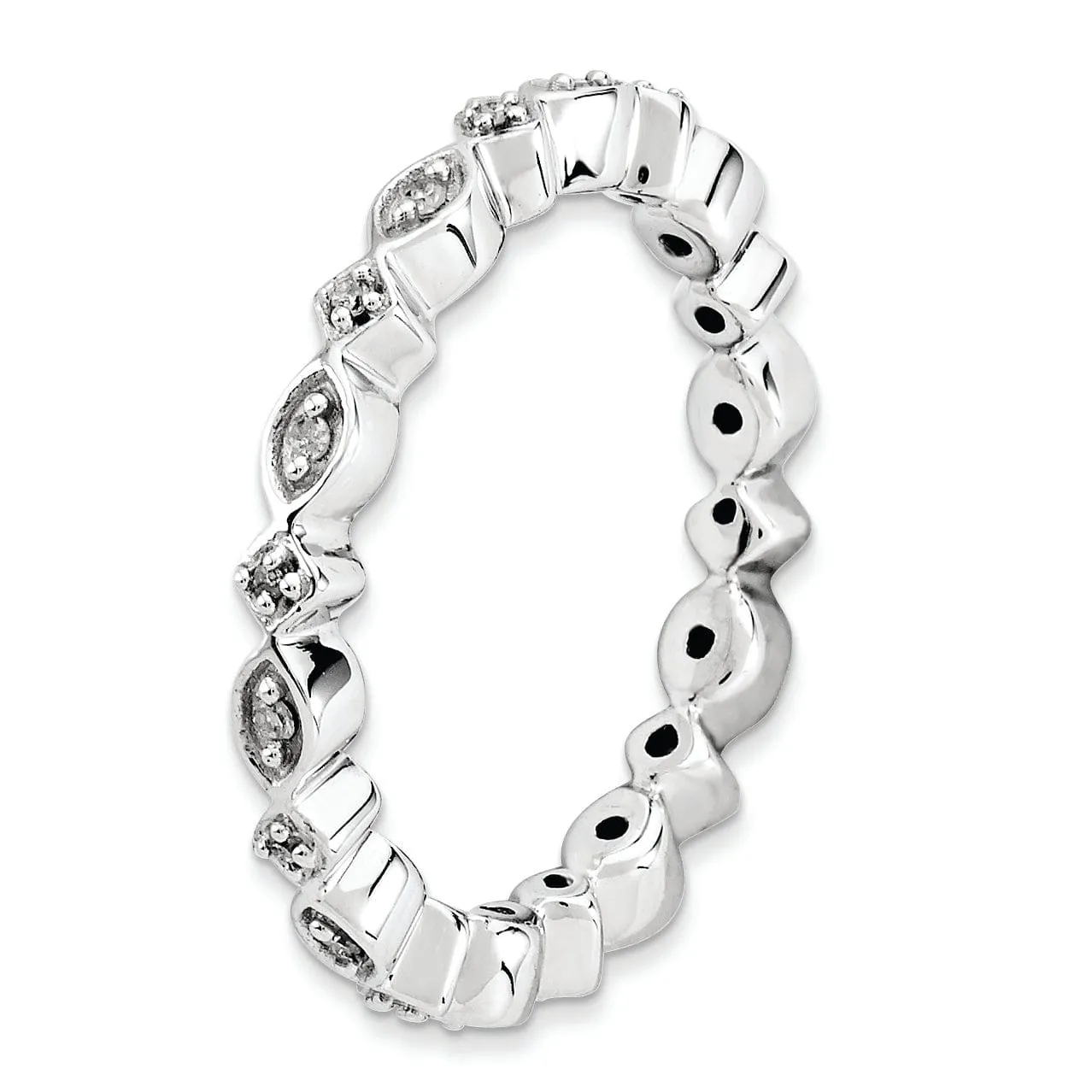 Sterling Silver Stackable Expressions Diamond Ring