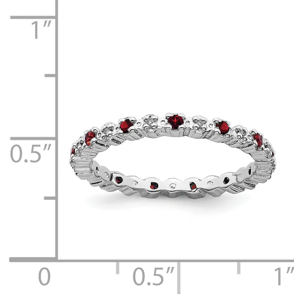 Sterling Silver Stackable Expressions Diamond Ring