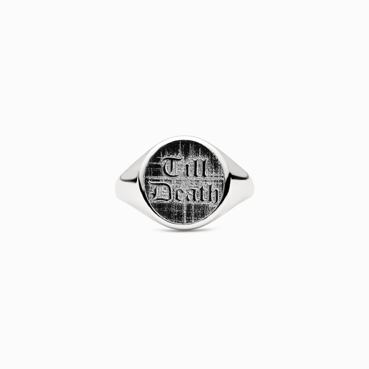 Sterling Silver Till Death Signet Ring Promise Ring