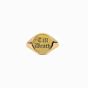 Sterling Silver Till Death Signet Ring Promise Ring