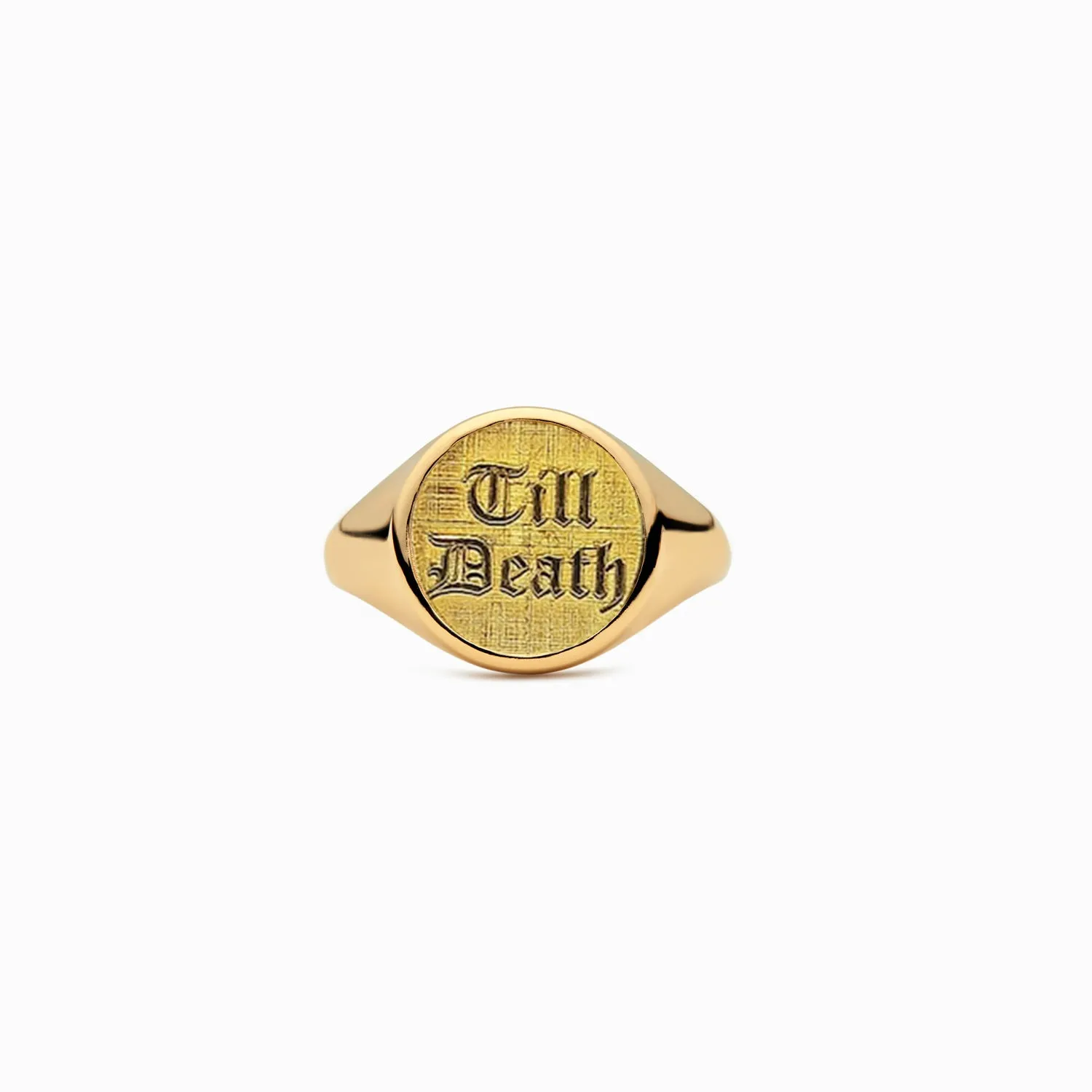Sterling Silver Till Death Signet Ring Promise Ring