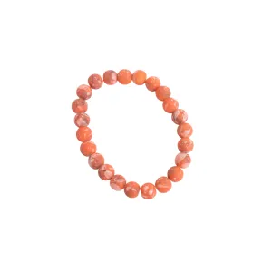 Stonewashed Salmon Beaded Bracelet READY TO SHIP