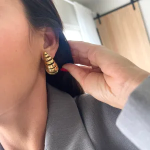 Stripes Chunky Vene Earrings