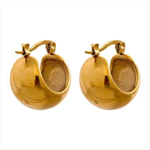 Stunning Stainless Steel Chunky Geometric Statement Earrings